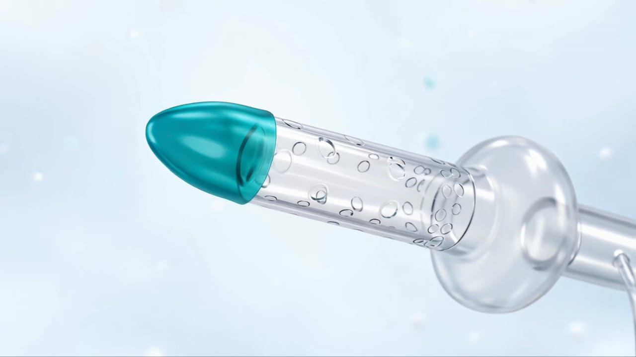 Product detail of the green conical insertion tip